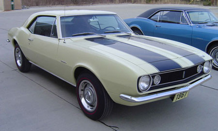 1967 Z-28 Butternut Yellow Camaro with Cowl Plenum